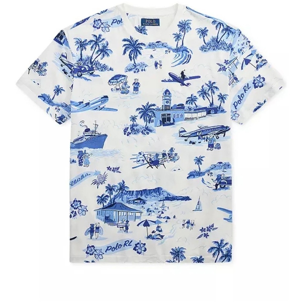 Polo Ralph Lauren Men's Small Classic-Fit Polo Bear Jersey T-Shirt Holiday Bear